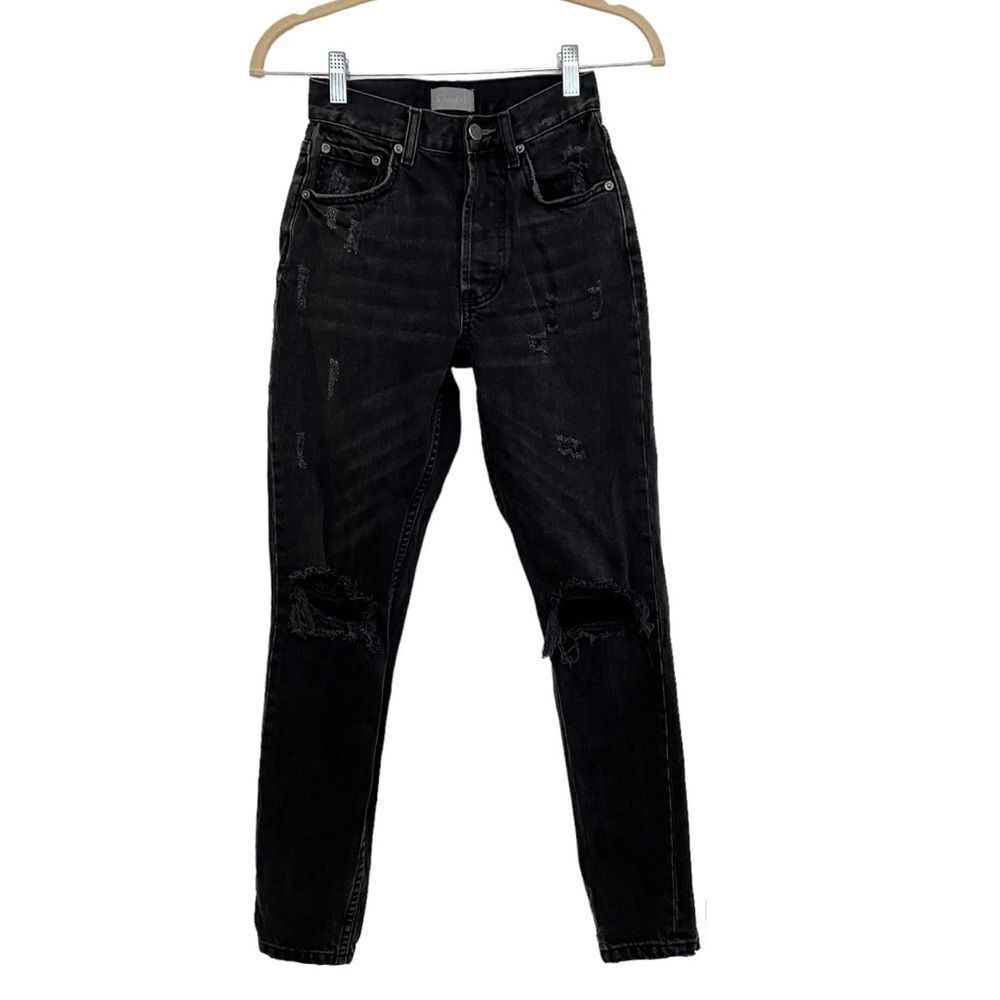 Boyish Billy High Rise Distressed Black Wash Touch of Evil Women’s Jeans Size 23